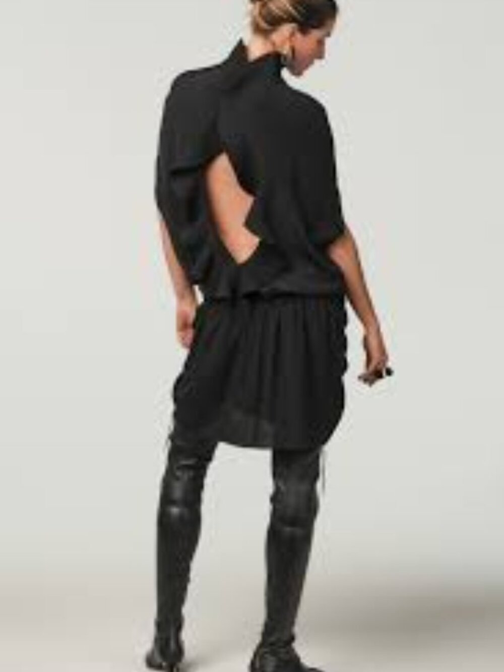 Zara x Stefano Pilati Black Ruffle Romper Size XS NWT | Women's Designer Romper - Picture 4 of 11